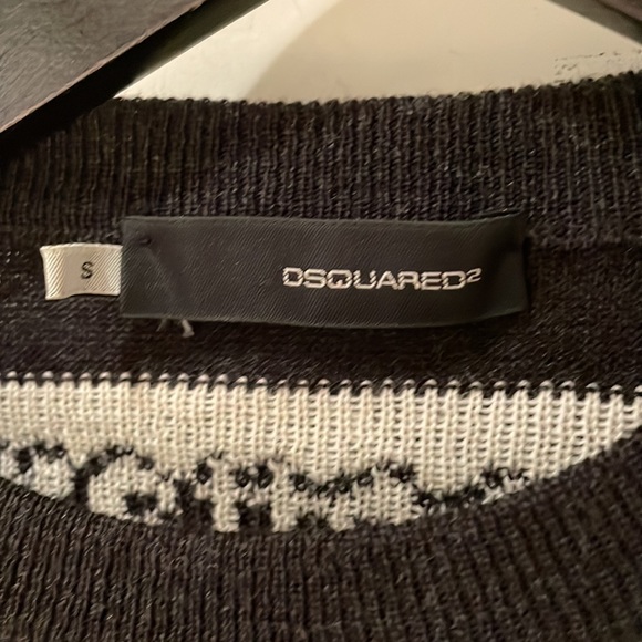 Dsqured dark drey Jesus is life wool sweater size small Italy - Picture 3 of 5